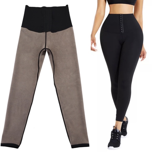 High waist Faux fur-lined leggings | Tummy control - Picture 1 of 2